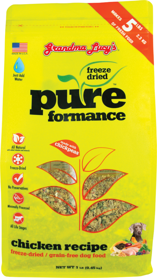 Grandma Lucy's Pureformance Chicken and Chickpea Freeze Dried Grain Free Dog Food