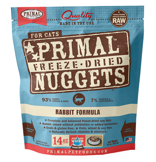 Primal Freeze Dried Nuggets Grain Free Rabbit Formula Cat Food