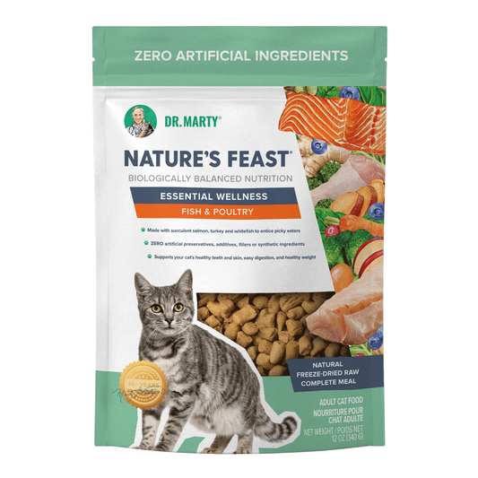Dr. Marty Nature's Feast Essential Wellness Fish & Poultry Freeze-Dried Cat Food