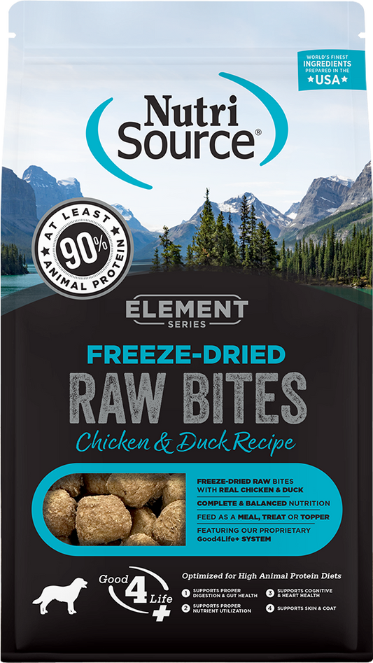 NutriSource Element Freeze-Dried Bites Chicken & Duck Recipe Dog Food