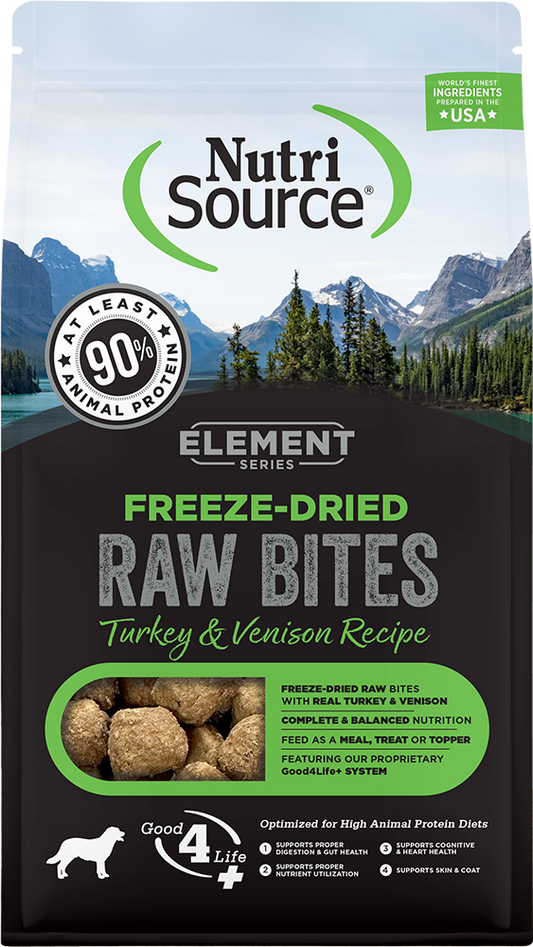 NutriSource Element Freeze-Dried Bites Turkey & Venison Recipe Dog Food