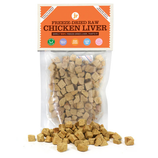 JR Freeze-Dried Chicken Liver Treats ¨C 100% Natural, Grain-Free, Raw Treats for Dogs