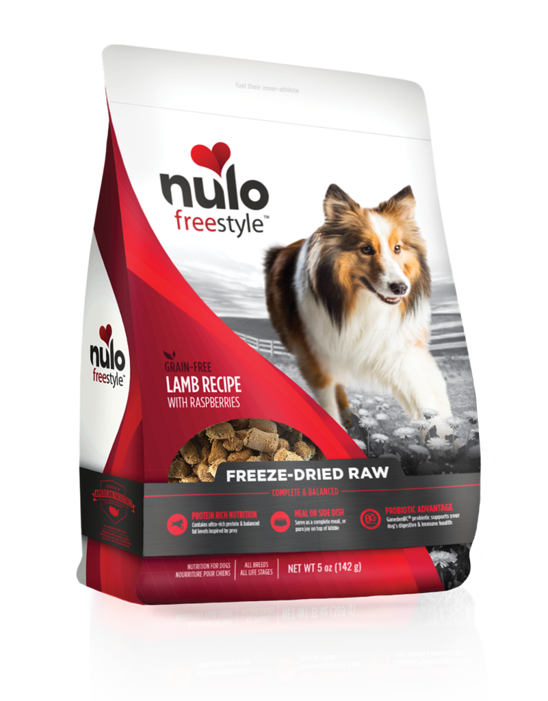 Nulo Freestyle Grain-Free Lamb Recipe With Raspberries Freeze-Dried Raw Dog Food